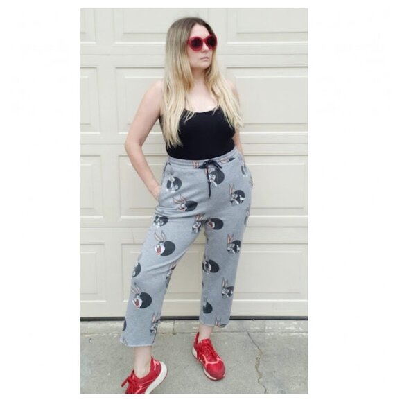 5/$100 SALE - Looney Tunes x Lazy Oaf Sweatpants - Picture 1 of 6